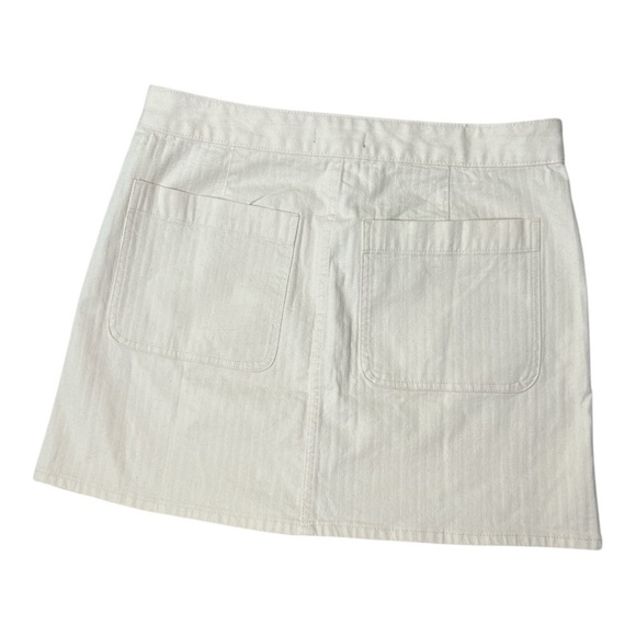 J. Crew Textured denim mini skirt in ecru Cream Gold Size 28 *Flawed* NWT - Picture 6 of 10